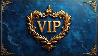 Fototapeta premium premium black and gold vip template with crown emblem