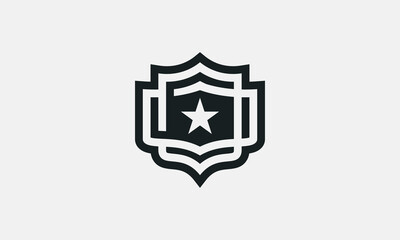 emblem shield logo vector design