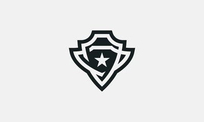 emblem shield logo vector design