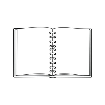 open notebook sketch, blank pages clip art preview