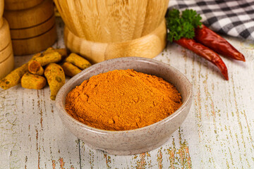 Tumeric curcuma powder for culinary