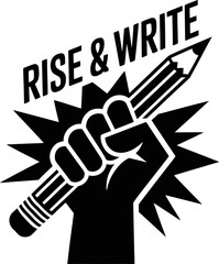 Obraz premium Rise and Write Creative Power