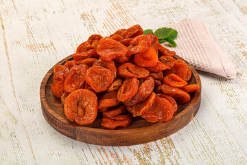 Dry sweet ripe aprocots heap
