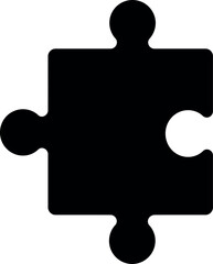 Black puzzle piece icon