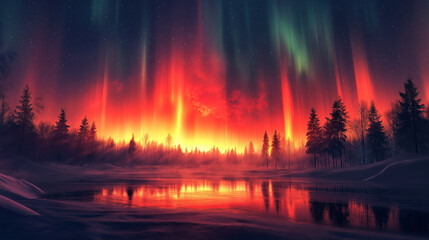 Disasters and aurora storm, global warming caused by humans in the future.