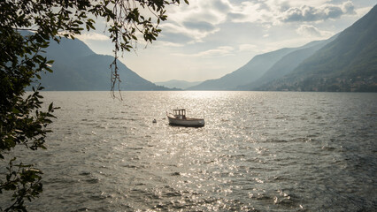 Sunset on Lake Como, Italy