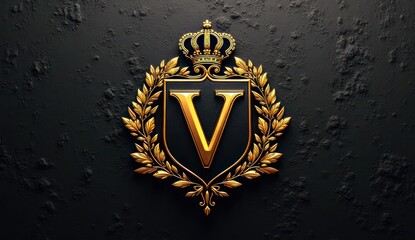 high-end vip pass design with golden emblem and text