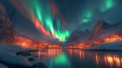 Disasters and aurora storm, global warming caused by humans in the future.