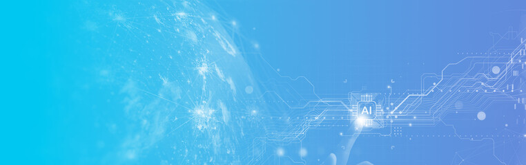 Futuristic AI Technology Network Background