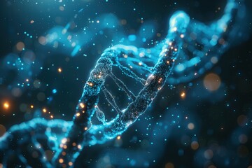 Biotech Innovation: Abstract DNA Code Visualization