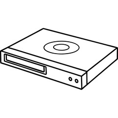Fototapeta premium DVD Player line art vector