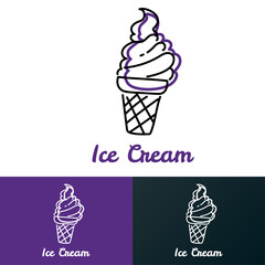Ice cream logo vector design-5