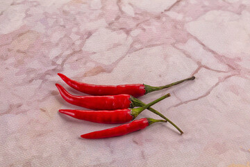 Hot spicy red chili peppers
