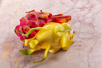 Sweet fresh red and yellow Dragon fruit