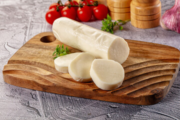 Italian dairy - mozzarella cheese with slices