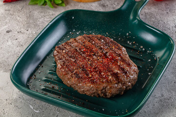 Hot Grilled beef burger cutlet