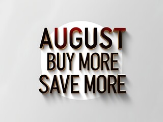August promotion: Buy more, save more.