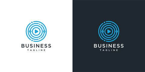Orbit logo design inspiration logo. Orbit vector logo made with lines