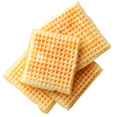 Stack of Golden Waffle Cookies