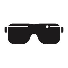 Vector Illustration of dark sunglasses with a white dot on the right lens
