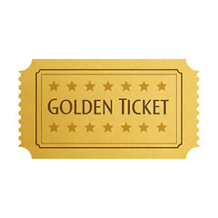 Unlock exclusive access with this elegant golden ticket design, perfect for events and promotions.