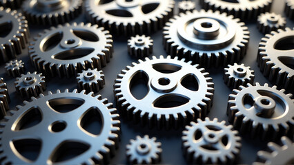 Interlocking Precision Gears Background