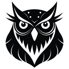 owl on white background