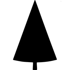 Fototapeta premium Minimalist black triangular fir tree icon silhouette.