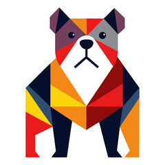 Vector art illustration of a designed bulldog