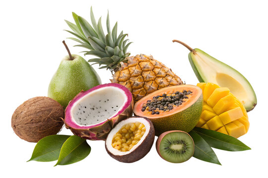 Vibrant tropical fruit medley bursting with freshness and exotic flavors