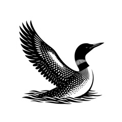 Naklejka premium silhouette of a duck