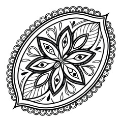 Black Medallion Design