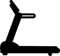 Treadmill silhouette cardio fitness machine icon