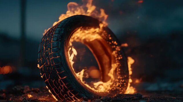 Burning portal door on transparent background 3d rendering of fire simulation with alpha channel (transparent background)