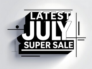 July super sale promotion graphic design.