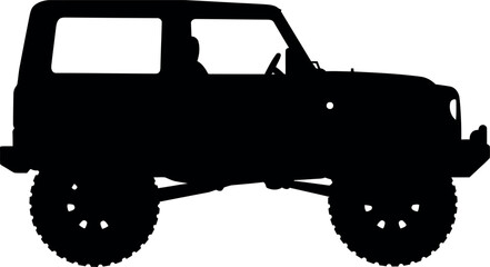 Black off road suv silhouette