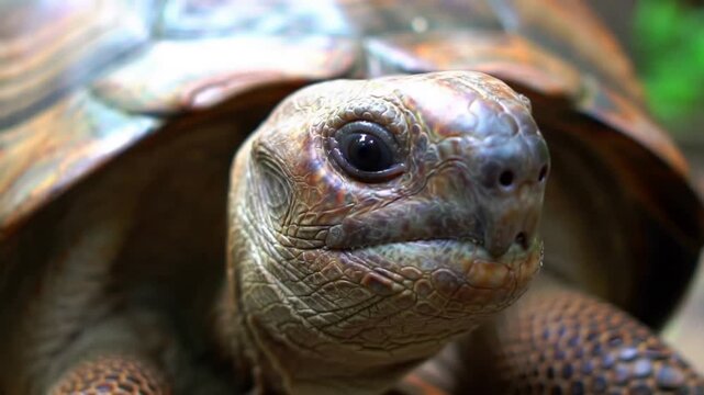 Close up of a tortoise