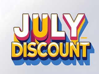 Colorful July Discount Promotion Graphic