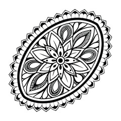 Black Medallion Design