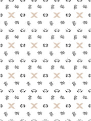 Minimal Floral and Heart Pattern PNG Transparent Background