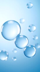 Abstract spheres in light blue