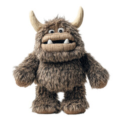 Playful monster character toy store plush doll bright environment close-up fun concept for children