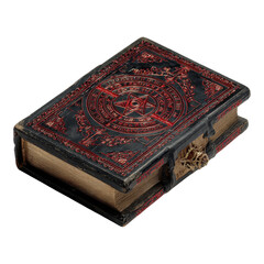 Ancient grimoire book of shadows enchanted forest photography mystical setting close-up occult knowledge