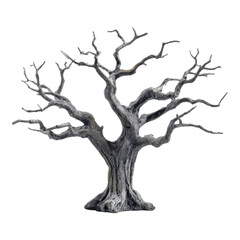Artistic representation of a gnarled tree nature setting sculpture detailed view symbol of resilience