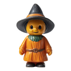 Whimsical halloween witch toy playroom collectible figurine colorful close-up fun and imagination