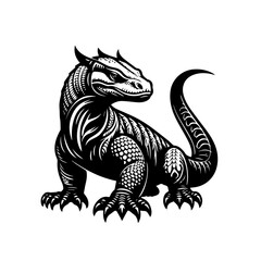 black and white dragon