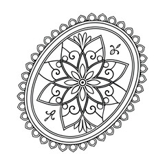 Black Medallion Design