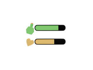 life bar icon 3d illustration render