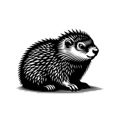 Obraz premium hedgehog on a branch