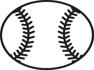 Classic baseball icon drawn in clean vector